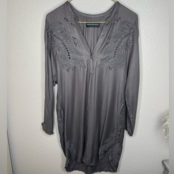 🤍🖤🤍Zadig & Voltaire Rine Deluxe Embroidered tunic dress size small - Picture 4 of 5